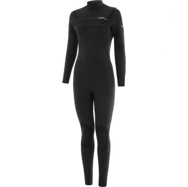Womens Solu Yulex 3/2mm Chest Zip Wetsuit - Black